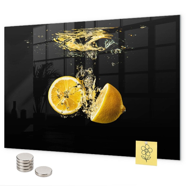 Magnetická tabule na zeď motiv citrony