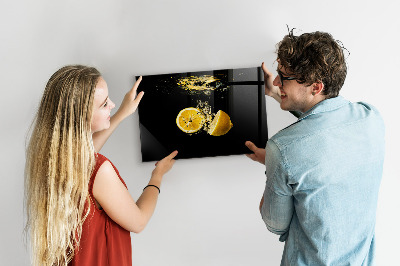 Magnetická tabule na zeď motiv citrony