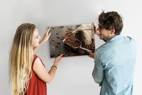 Sáček čerstvé kávy magnetická tabule
