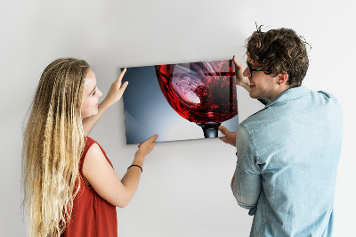 Magnetická tabule na zeď sklenka vína