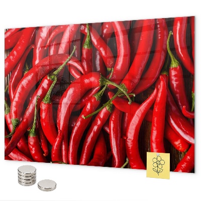 Pálivé papriky magnetická tabule