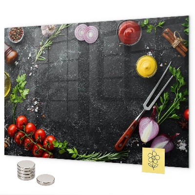 Magnetická tabule na zeď zelenina na pultu