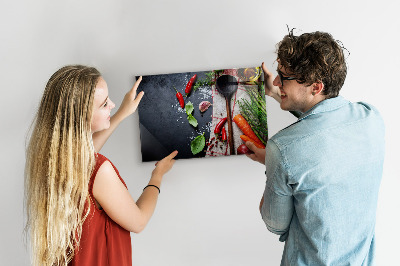 Magnetická tabule na zeď motiv zelenina
