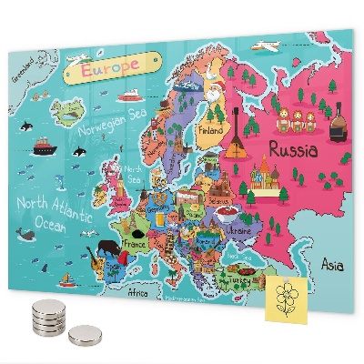 Magnetická tabule na zeď mapa Evropy