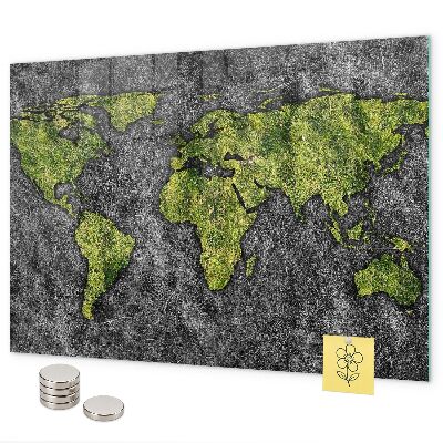Mapa světa magnetická tabule na zeď