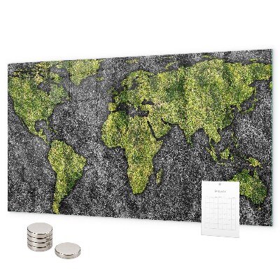 Mapa světa magnetická tabule na zeď