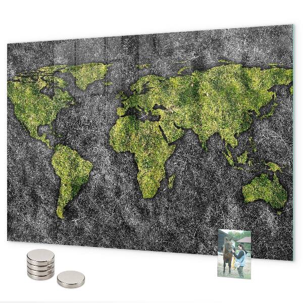 Mapa světa magnetická tabule na zeď