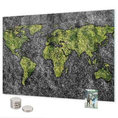 Mapa světa magnetická tabule na zeď