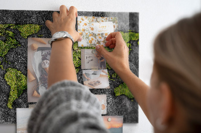 Mapa světa magnetická tabule na zeď