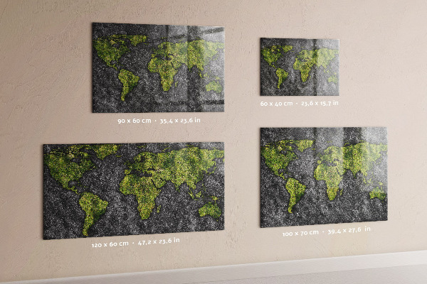 Mapa světa magnetická tabule na zeď