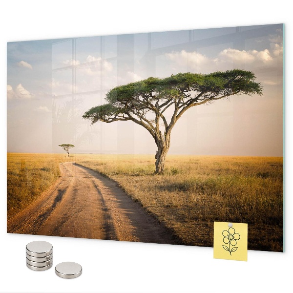 Magnetická tabule na zeď motiv africká krajina
