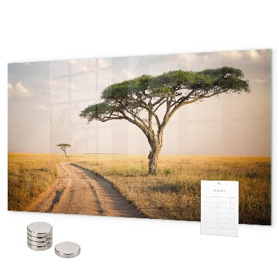 Magnetická tabule na zeď motiv africká krajina