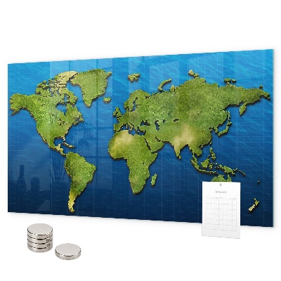 Magnetická tabule mapa světa