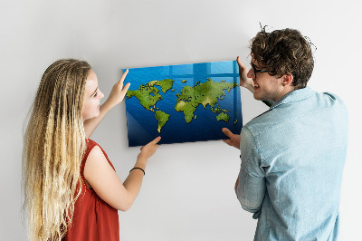 Magnetická tabule mapa světa