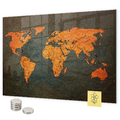 Mapa světa magnetická tabule