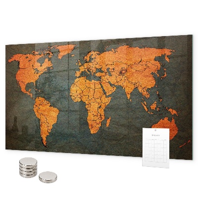 Mapa světa magnetická tabule