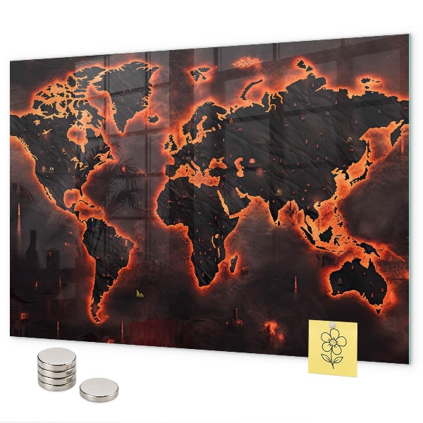 Magnetická tabule mapa světa