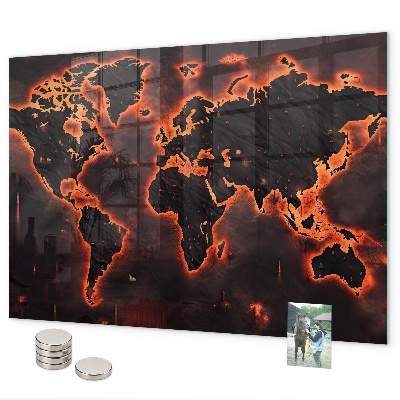 Magnetická tabule mapa světa