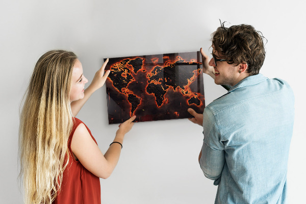 Magnetická tabule mapa světa