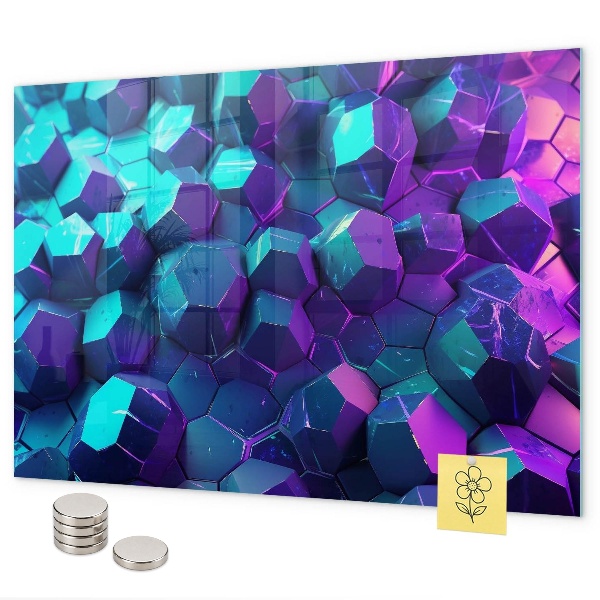 Magnetická tabule na zeď geometrické obrazce