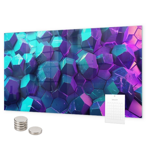 Magnetická tabule na zeď geometrické obrazce