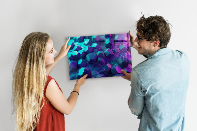 Magnetická tabule na zeď geometrické obrazce