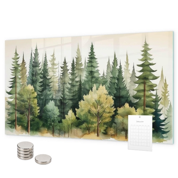 Magnetická tabule lesní krajina