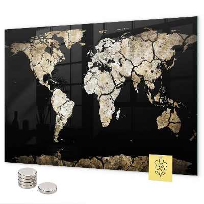 Magnetická tabule na zeď mapa světového sucha