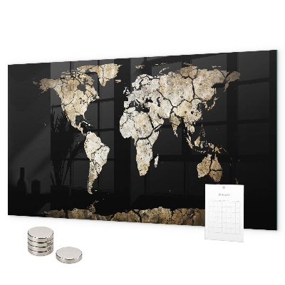 Magnetická tabule na zeď mapa světového sucha