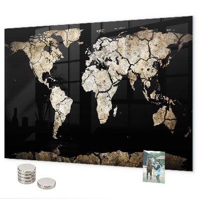 Magnetická tabule na zeď mapa světového sucha