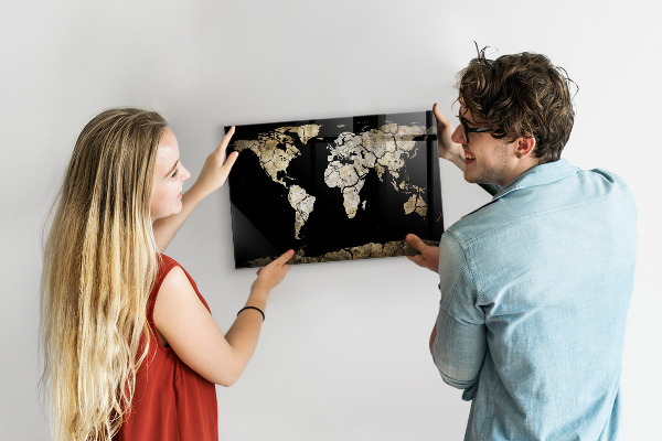 Magnetická tabule na zeď mapa světového sucha