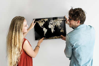Magnetická tabule na zeď mapa světového sucha