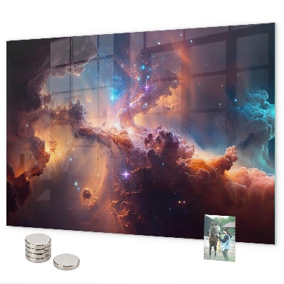 Magnetická tabule na zeď s motivem svět hvězd a vesmíru