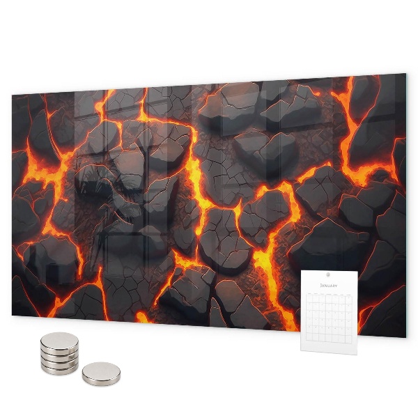 Magnetická tabule na zeď lávová sopka