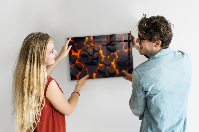 Magnetická tabule na zeď lávová sopka