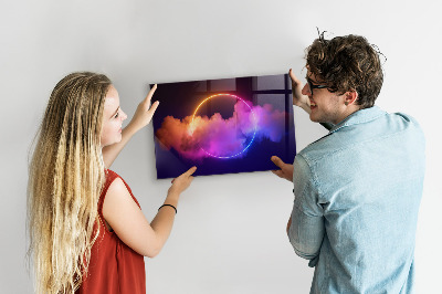 Magnetická tabule s motivem 3D abstrakce kouře