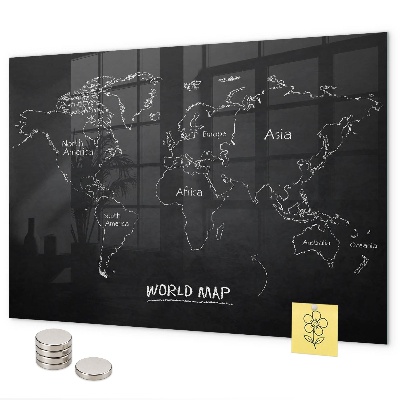 Magnetická tabule mapa světa se zobrazením Země