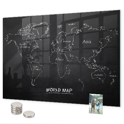Magnetická tabule mapa světa se zobrazením Země