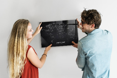 Magnetická tabule mapa světa se zobrazením Země