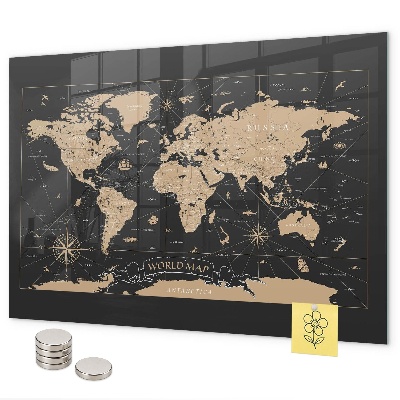 Mapa starého světa magnetická tabule