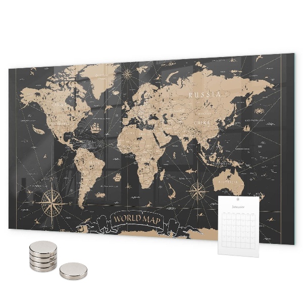Mapa starého světa magnetická tabule
