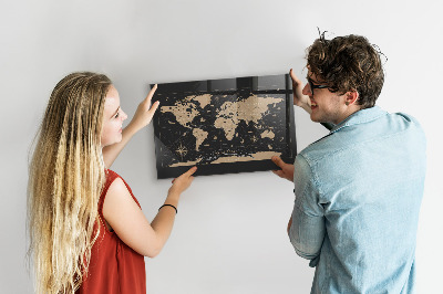 Mapa starého světa magnetická tabule