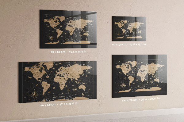 Mapa starého světa magnetická tabule