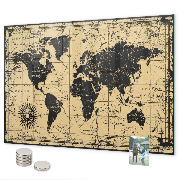 Magnetická tabule mapa starého světa