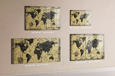 Magnetická tabule mapa starého světa