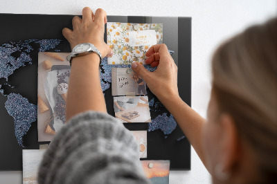 Magnetická tabule ve stylu 3D mapy světa
