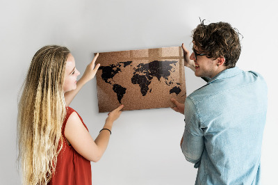Magnetická tabule Mapa světa nástěnná
