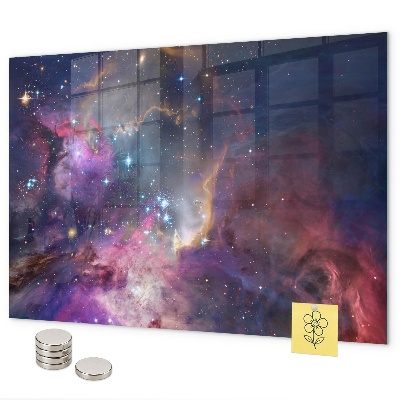 Magnetická tabule na zeď v designu Galaxy World