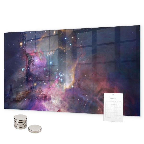 Magnetická tabule na zeď v designu Galaxy World