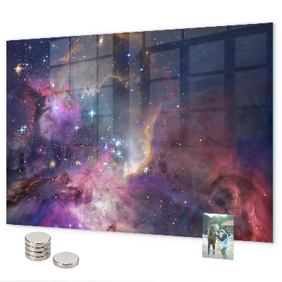 Magnetická tabule na zeď v designu Galaxy World